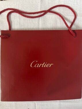 Cartier 💯% Authentic iconic brand luxury paper shopping bag. Ideal for gifting.
